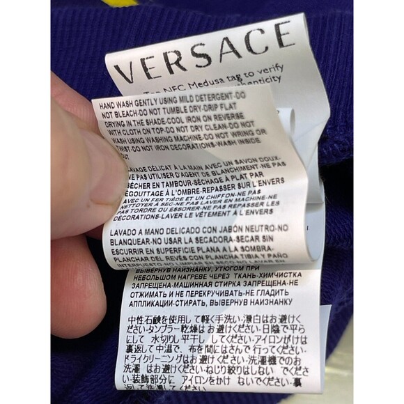 Versace Shorts Royal Blue And Yellow Logo Toddler Size 24 Months - Picture 8 of 9